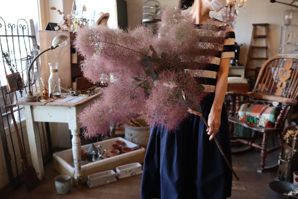 ドライスモークツリーのリースづくり