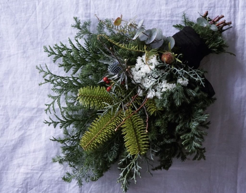 クリスマススワッグづくり